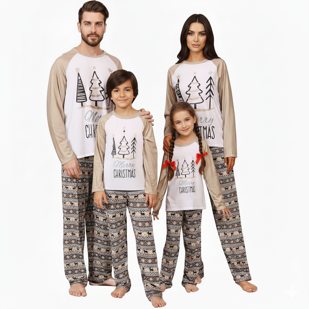 Festive Family Coordinated Christmas Pajama Set