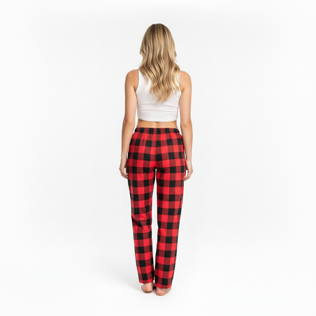 Comfortable Plaid Cotton Lounge Pajama Pants for Women