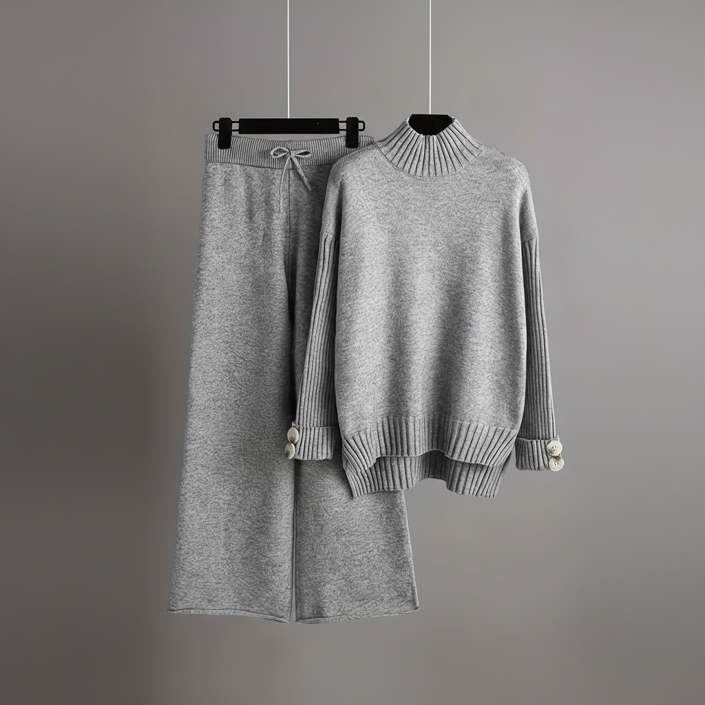 Knit Two Piece Winter Set Outfit