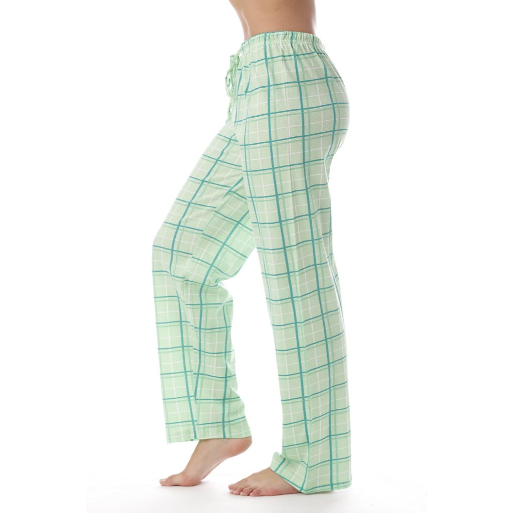 Soft Cotton Plaid Pajama Sleepwear Pants