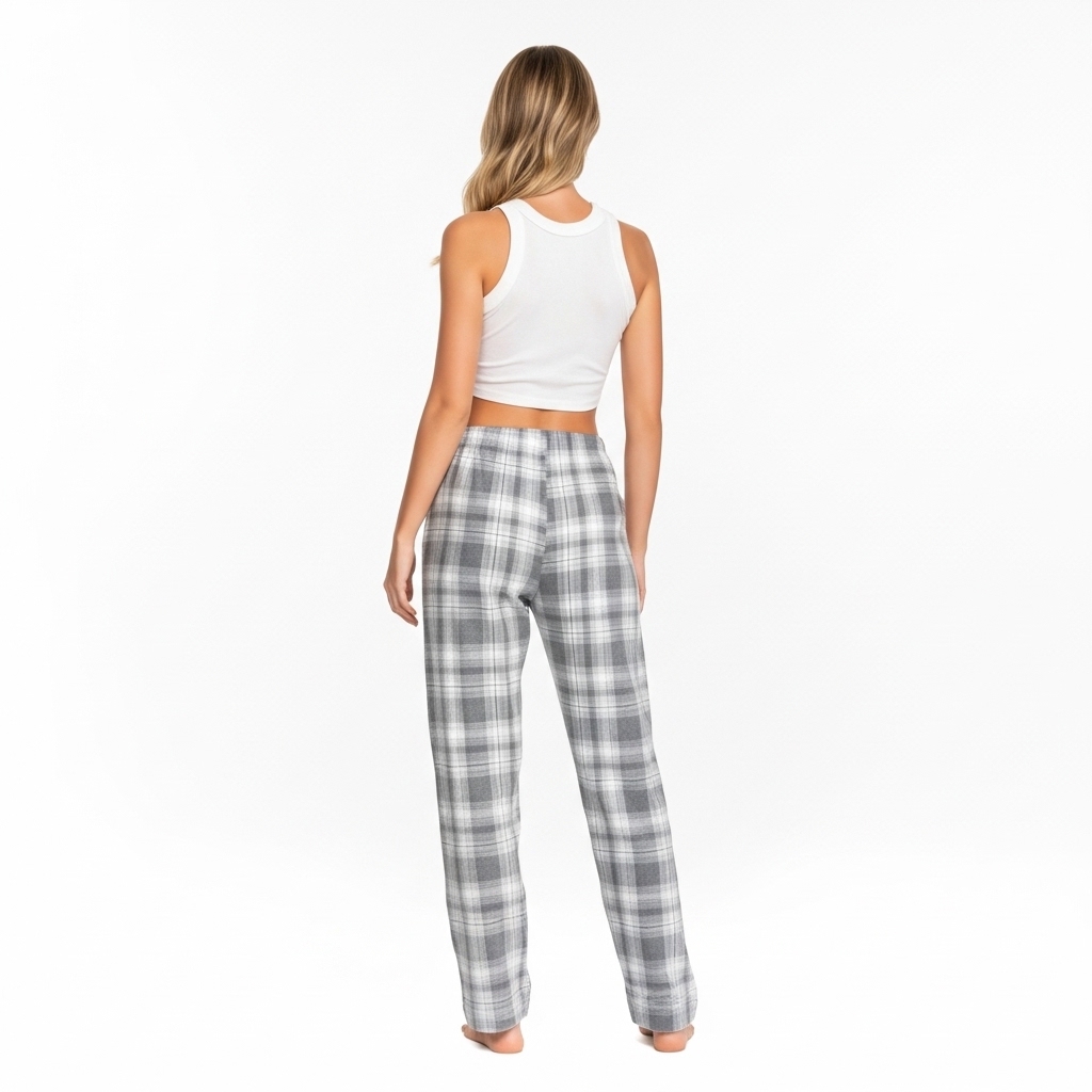 Comfortable Plaid Cotton Lounge Pajama Pants for Women