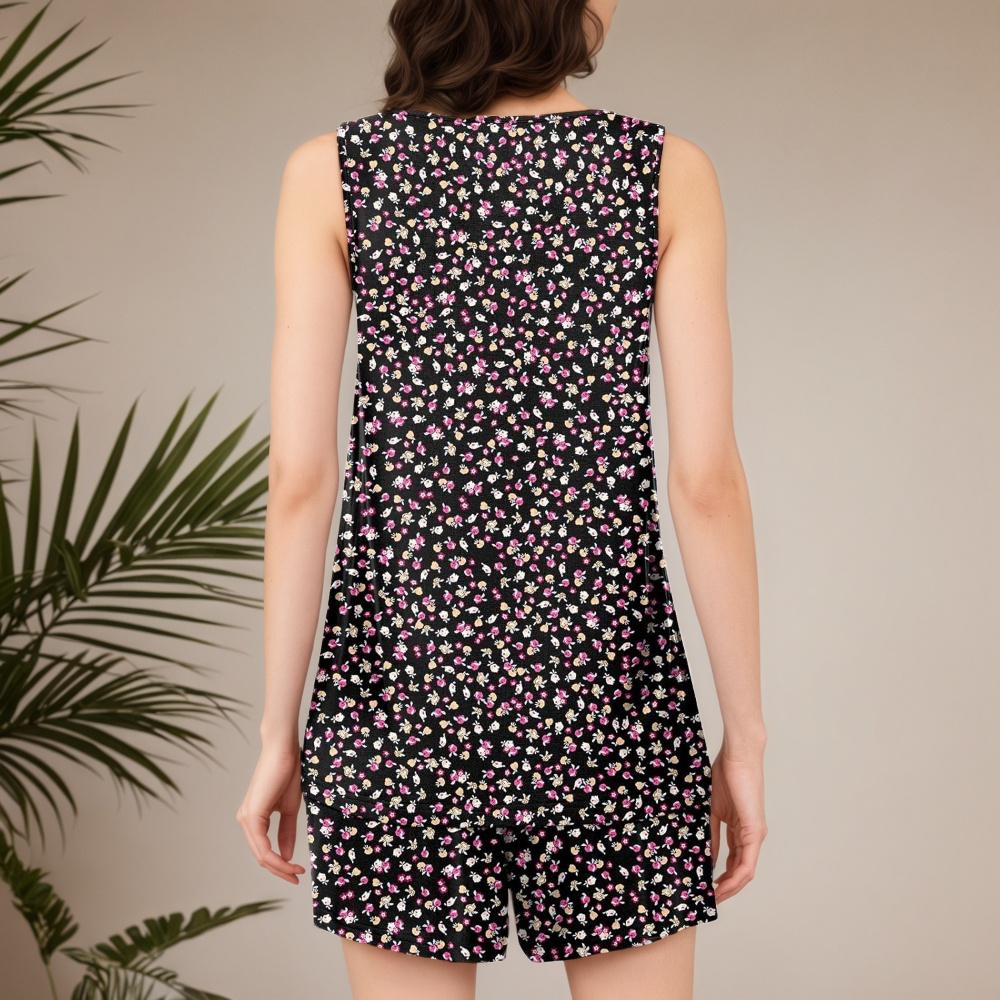 Women Summer Sleepwear Set Tank Top and Shorts