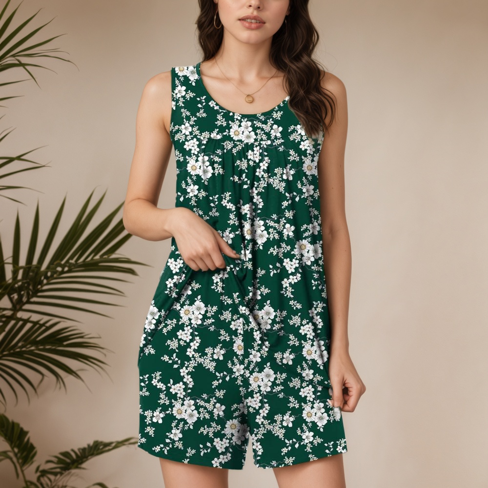 Women Summer Sleepwear Set Tank Top and Shorts