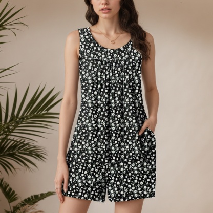 Women Summer Sleepwear Set Tank Top and Shorts