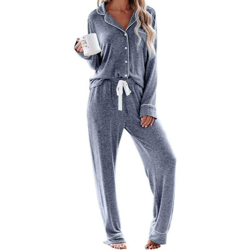 Long Sleeve Button Down Pajama Set-Original Pajamas