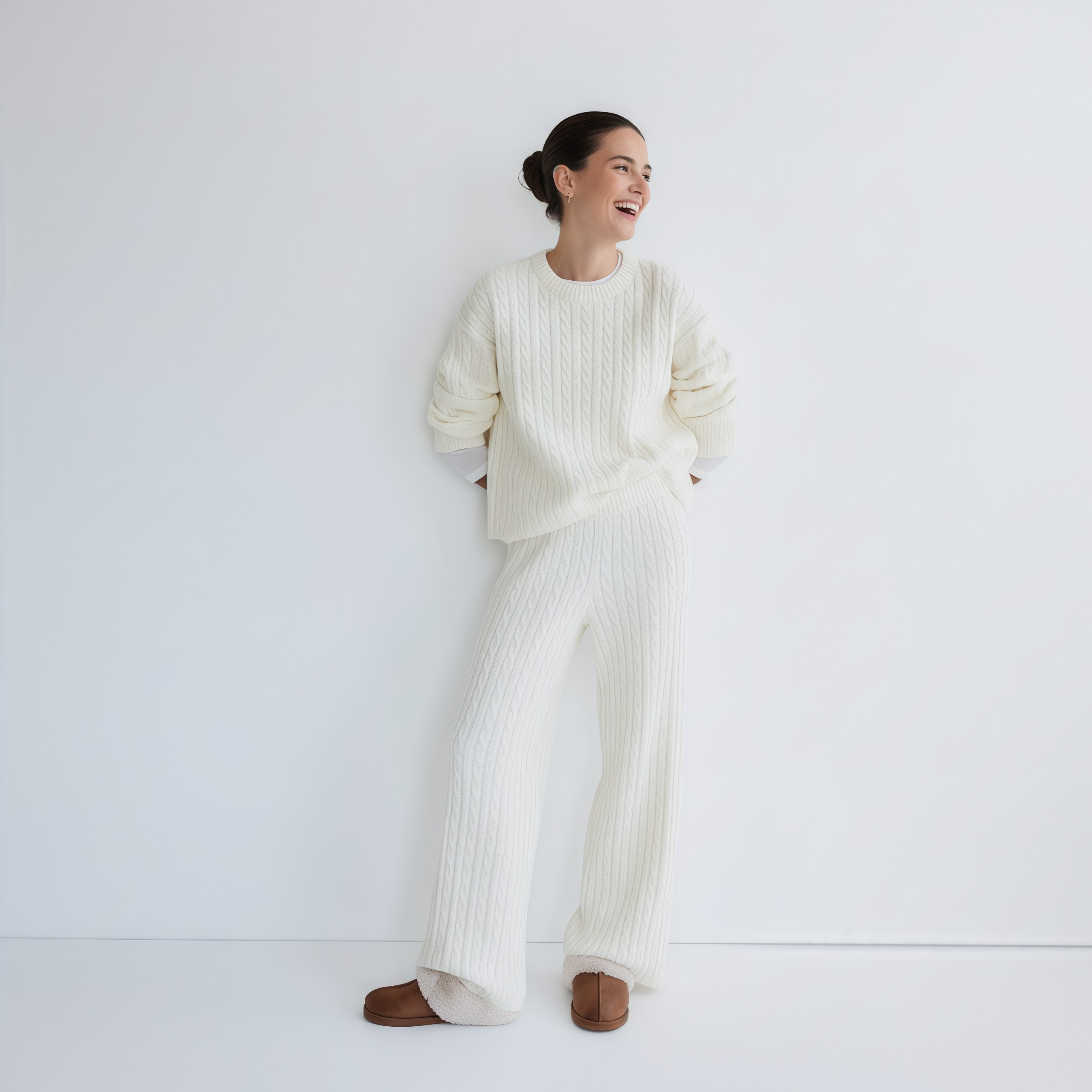Cable Knit Lounge Pants For Women
