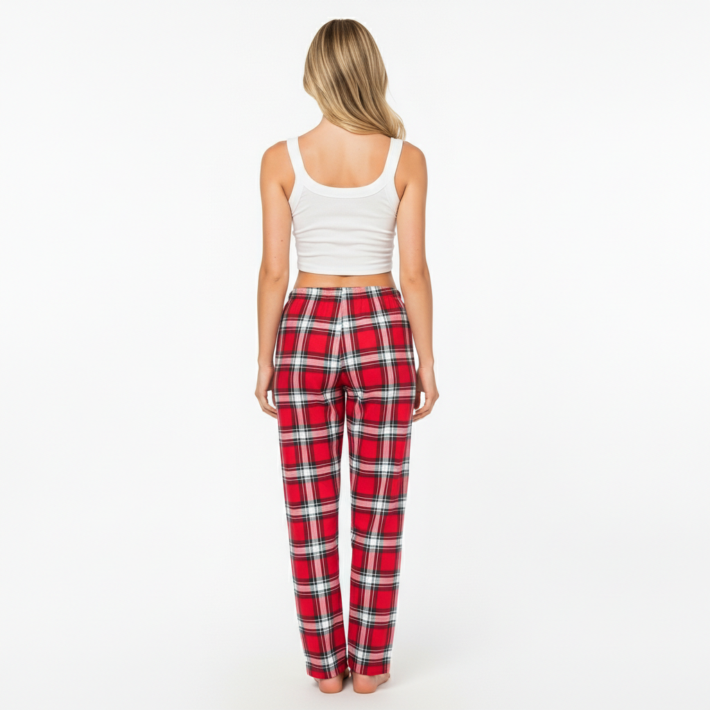 Comfortable Plaid Cotton Lounge Pajama Pants for Women
