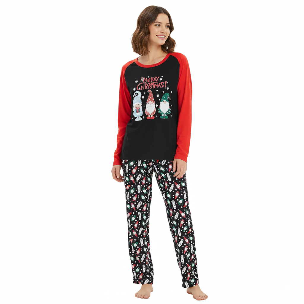 Matching Pajama Sets With Santa Claus Patterns Christmas Sleepwear Jammies