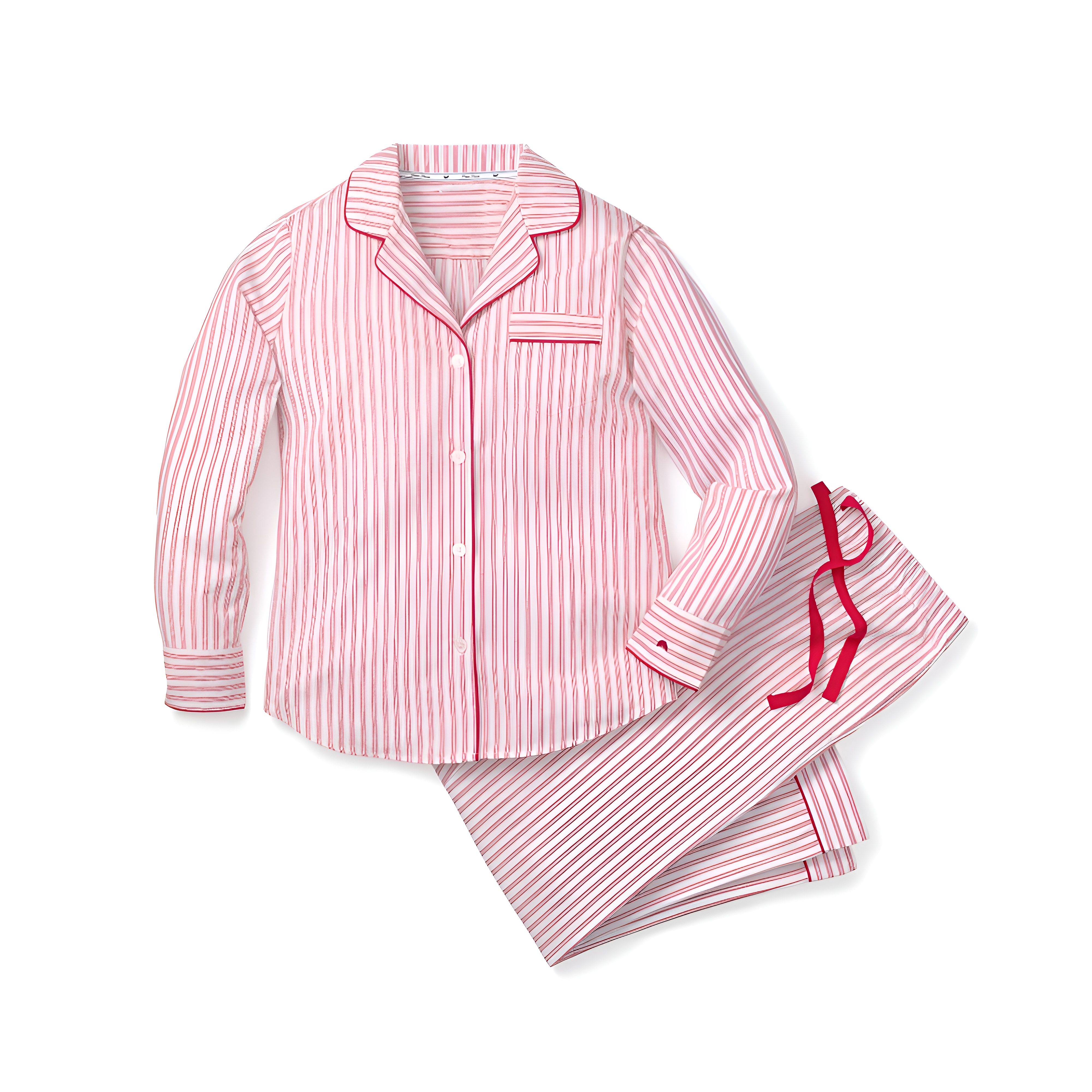 Classic Twill Pajama Set With Button Shirt And Lounge Pants