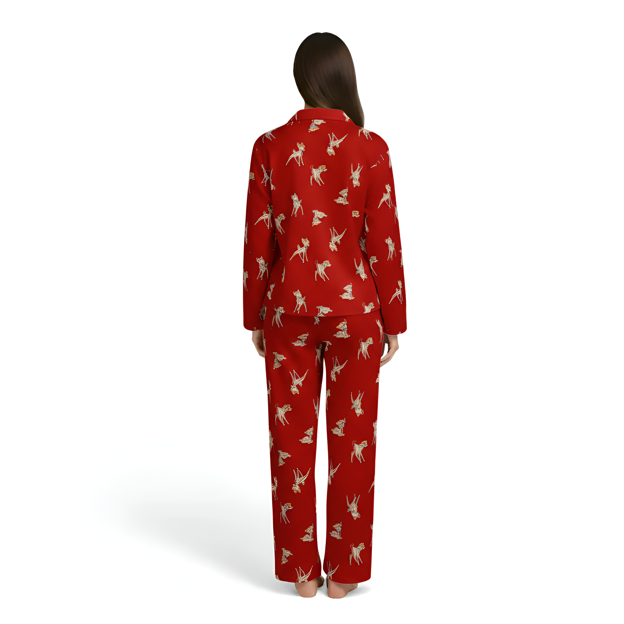 Bambi Printed Long Sleeve Pajama Set