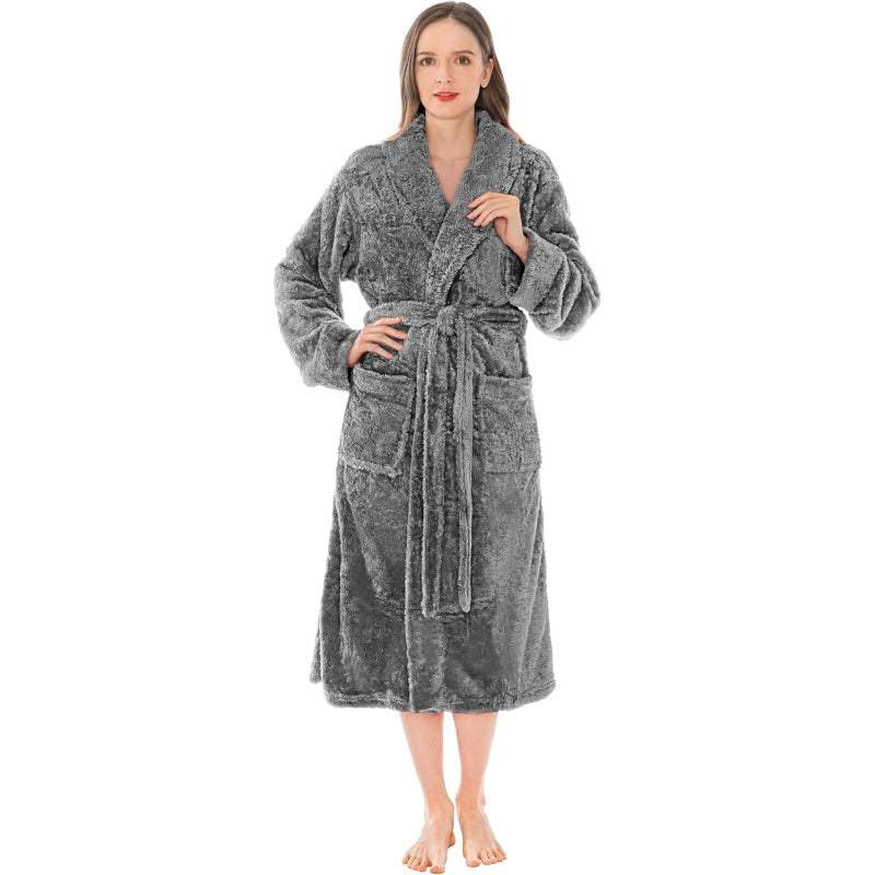 Fluffy Plush Soft Bathrobe-Original Pajamas