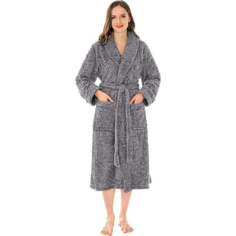 Fluffy Plush Soft Bathrobe-Original Pajamas