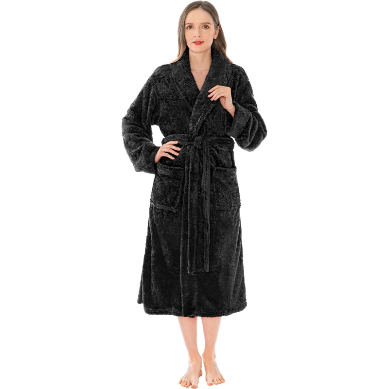 Fluffy Plush Soft Bathrobe-Original Pajamas