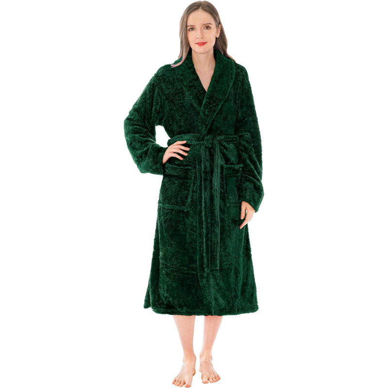 Fluffy Plush Soft Bathrobe-Original Pajamas