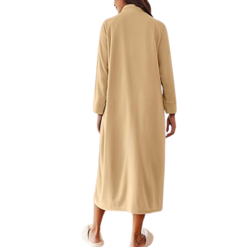Long Sleeves Soft Bathrobe With Pockets For Women
