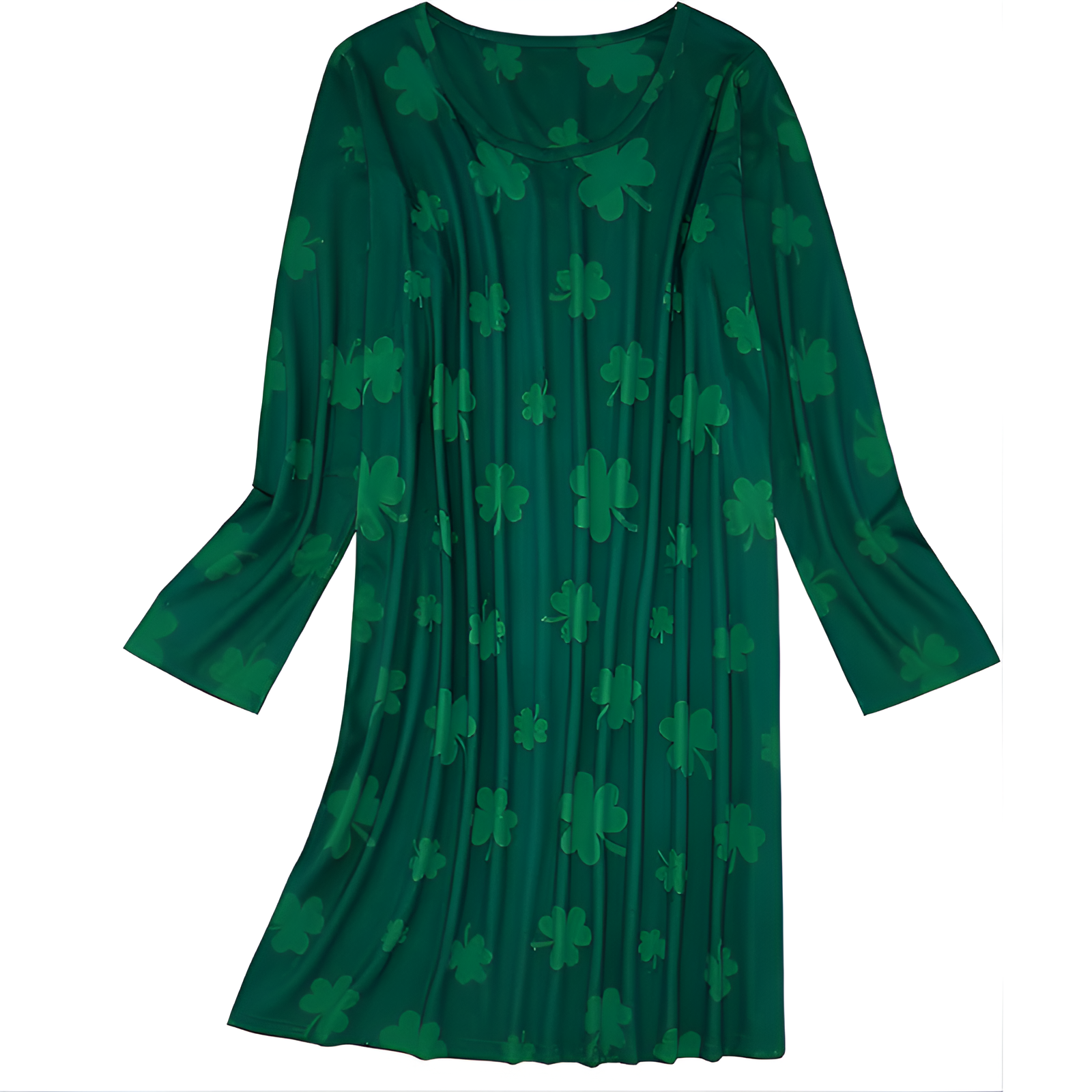 Printed Long Sleeve Nightgown House Dress For Women