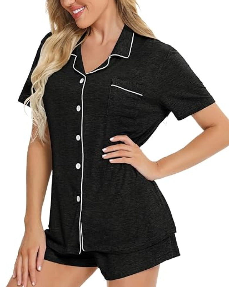 Button Down Short Sleeve Comfy Pajamas-Original Pajamas