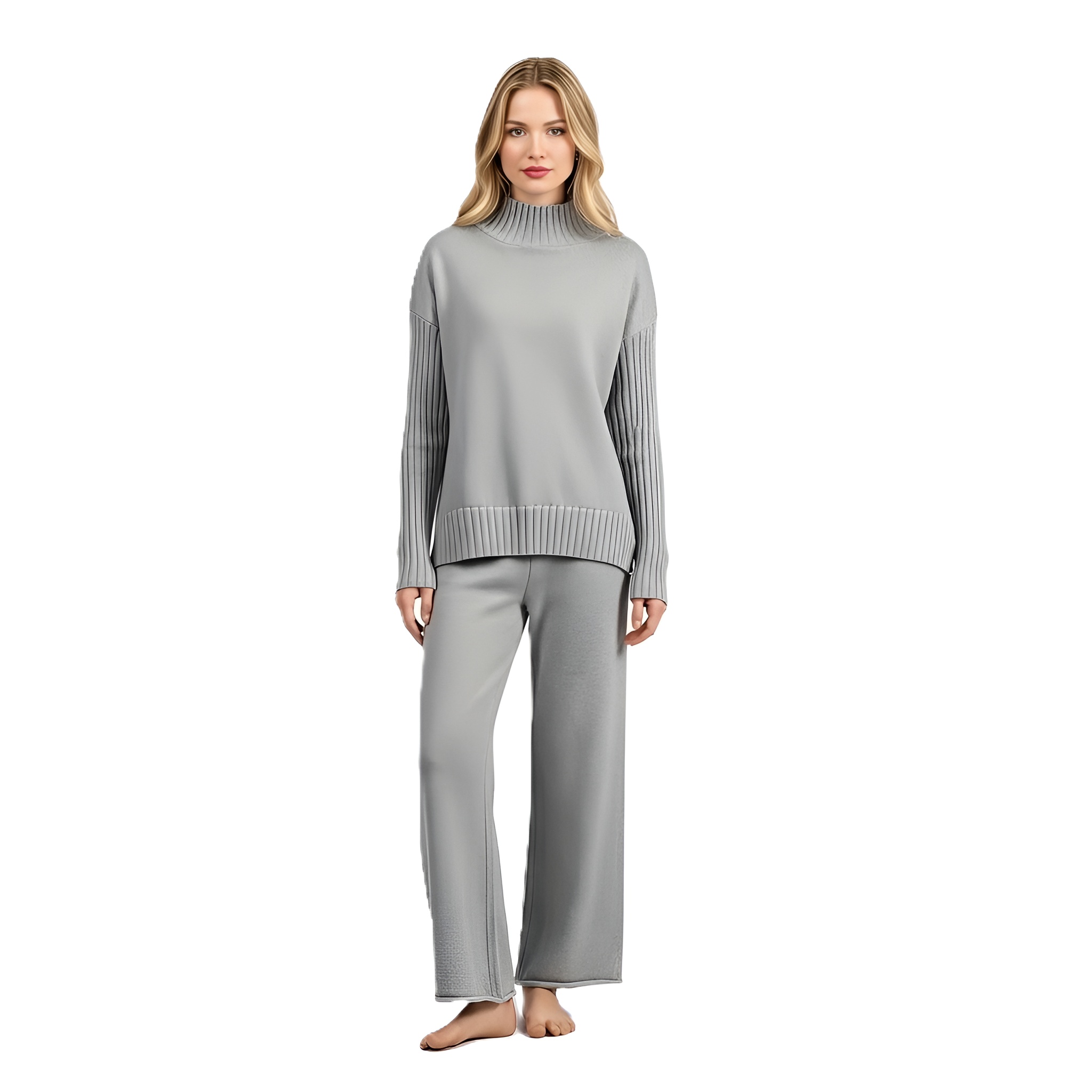 Knit Two Piece Winter Set Outfit