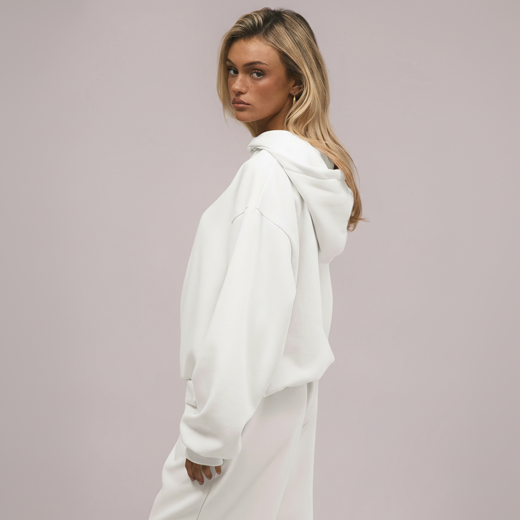 Two Piece Oversized Hoodie And Loose Fit Sweatpants Set With Pockets For Women