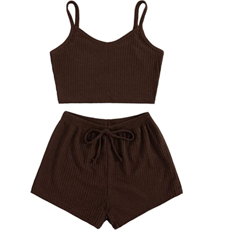 2 Piece Tank Tops And Shorts Lounge Set For Women-Original Pajamas