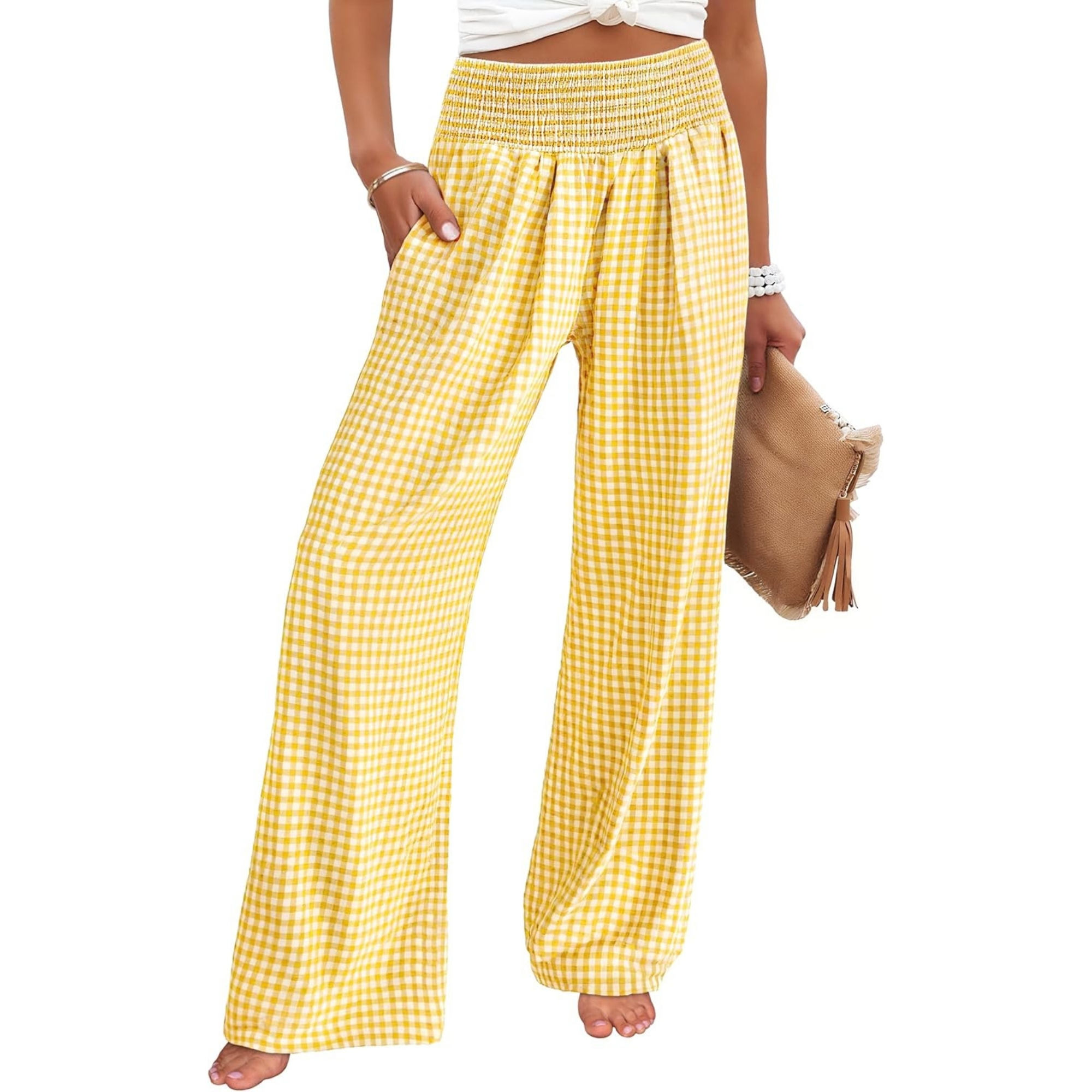 Casual Lounge Palazzo Pants With Striped Pattern