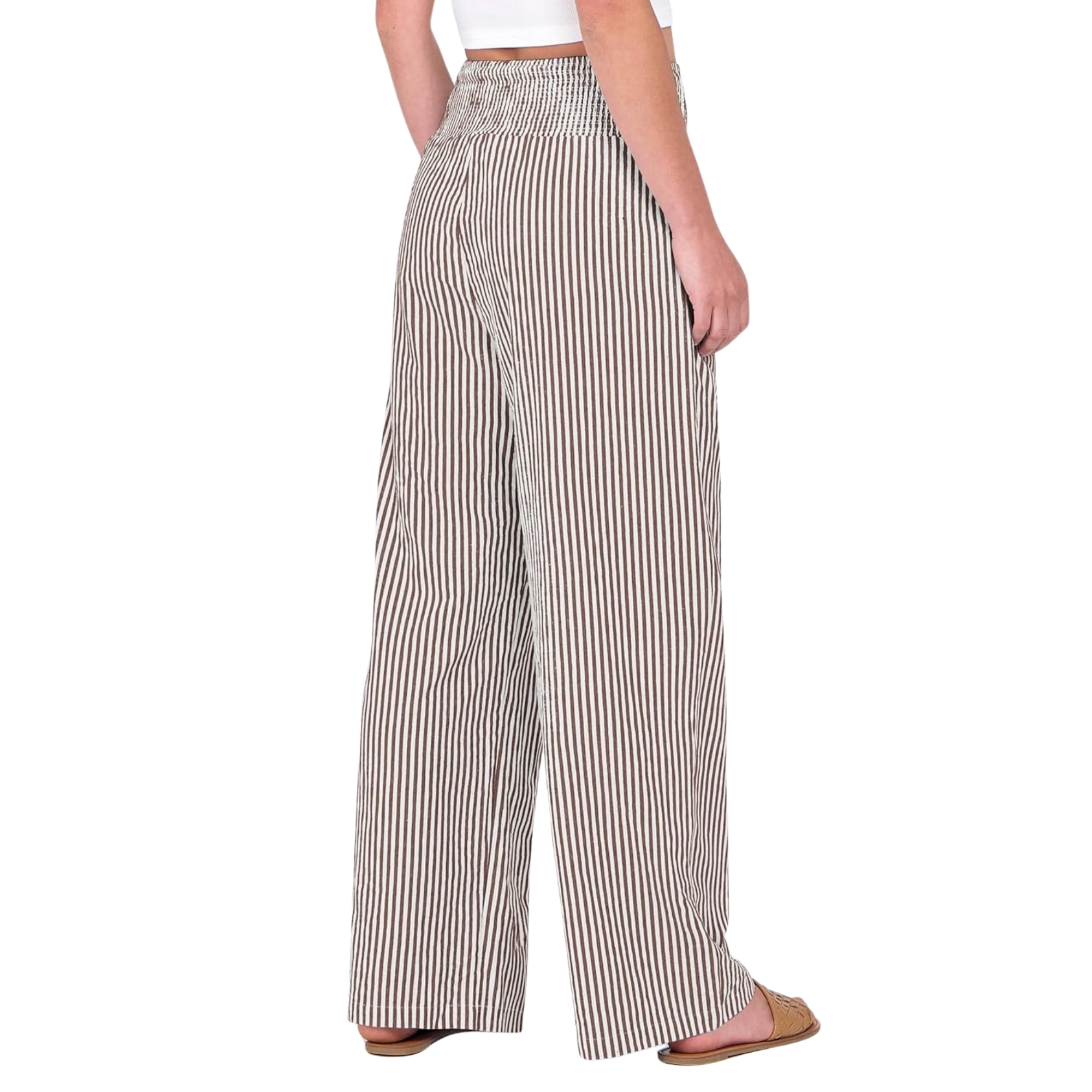 Casual Lounge Palazzo Pants With Striped Pattern