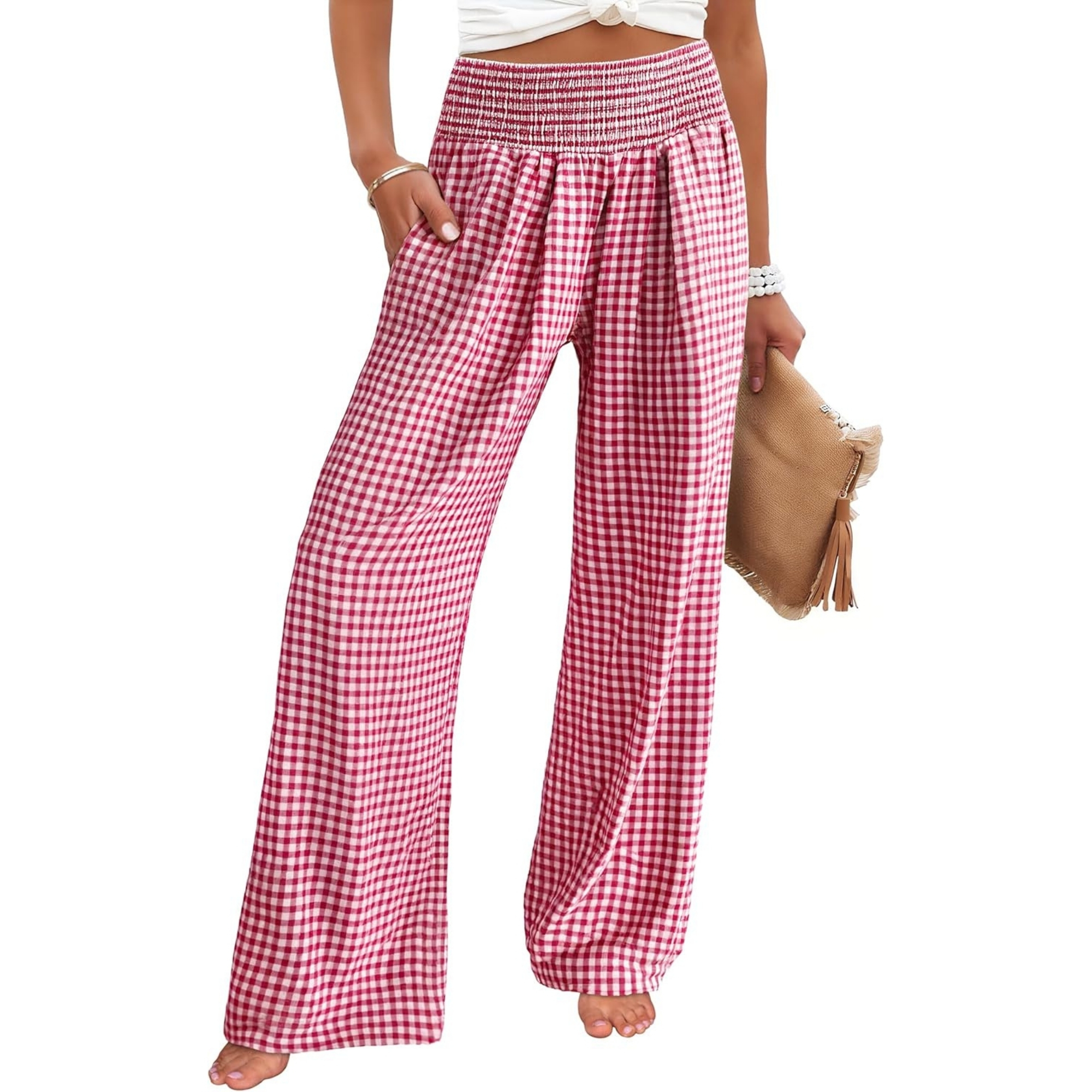 Casual Lounge Palazzo Pants With Striped Pattern