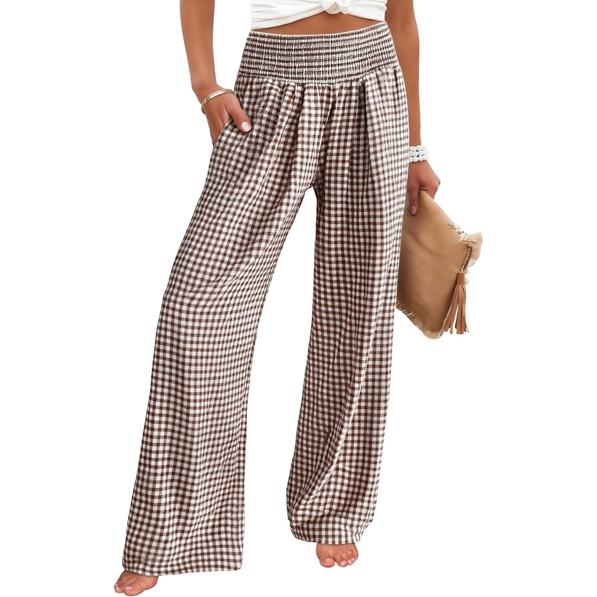 Casual Lounge Palazzo Pants With Striped Pattern