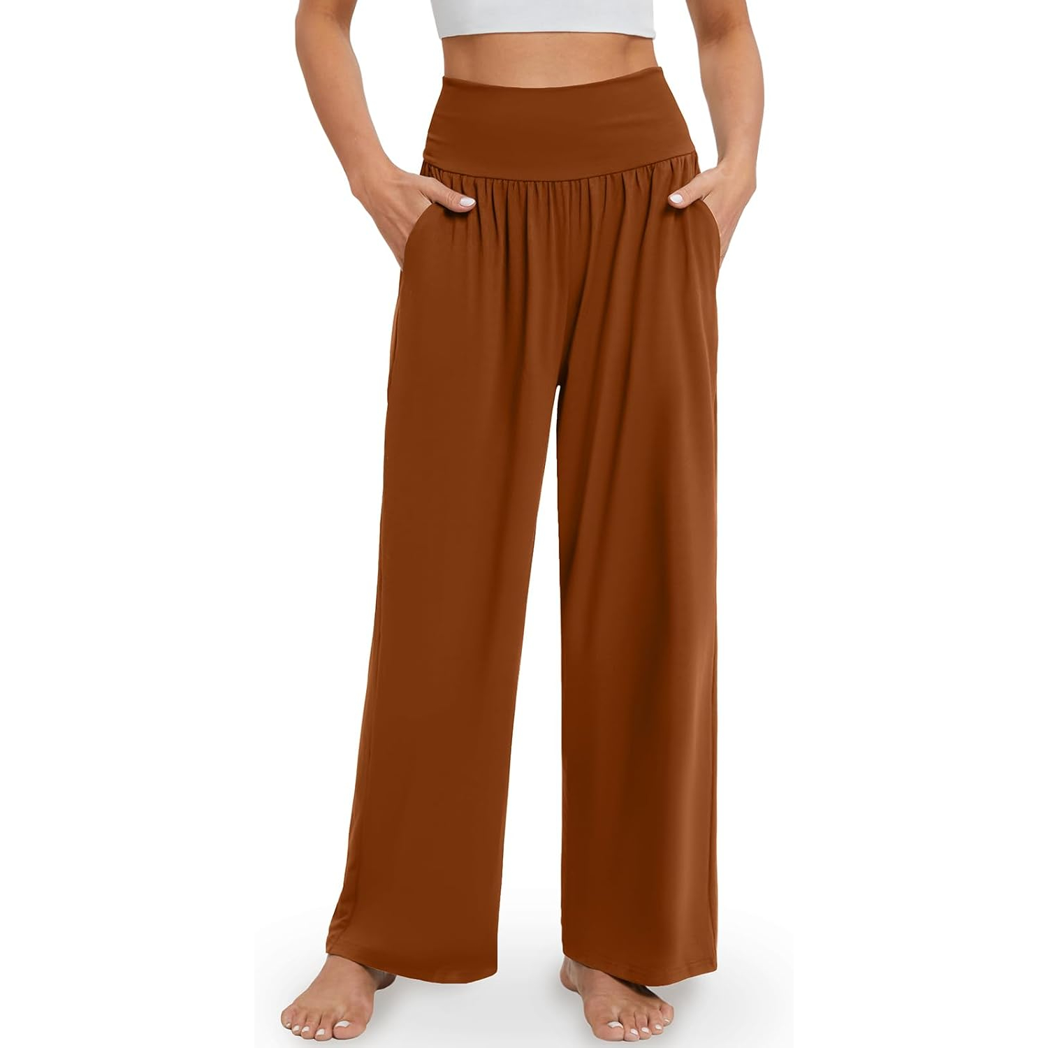 Casual Lounge Pants With Flowy Wide Design
