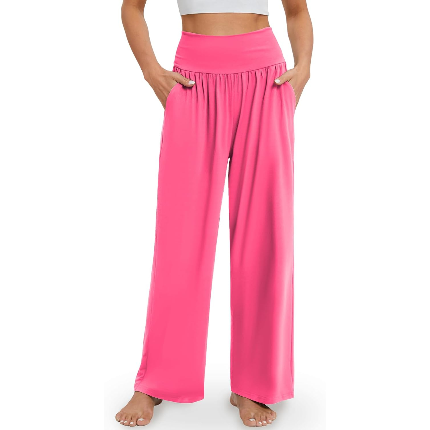 Casual Lounge Pants With Flowy Wide Design