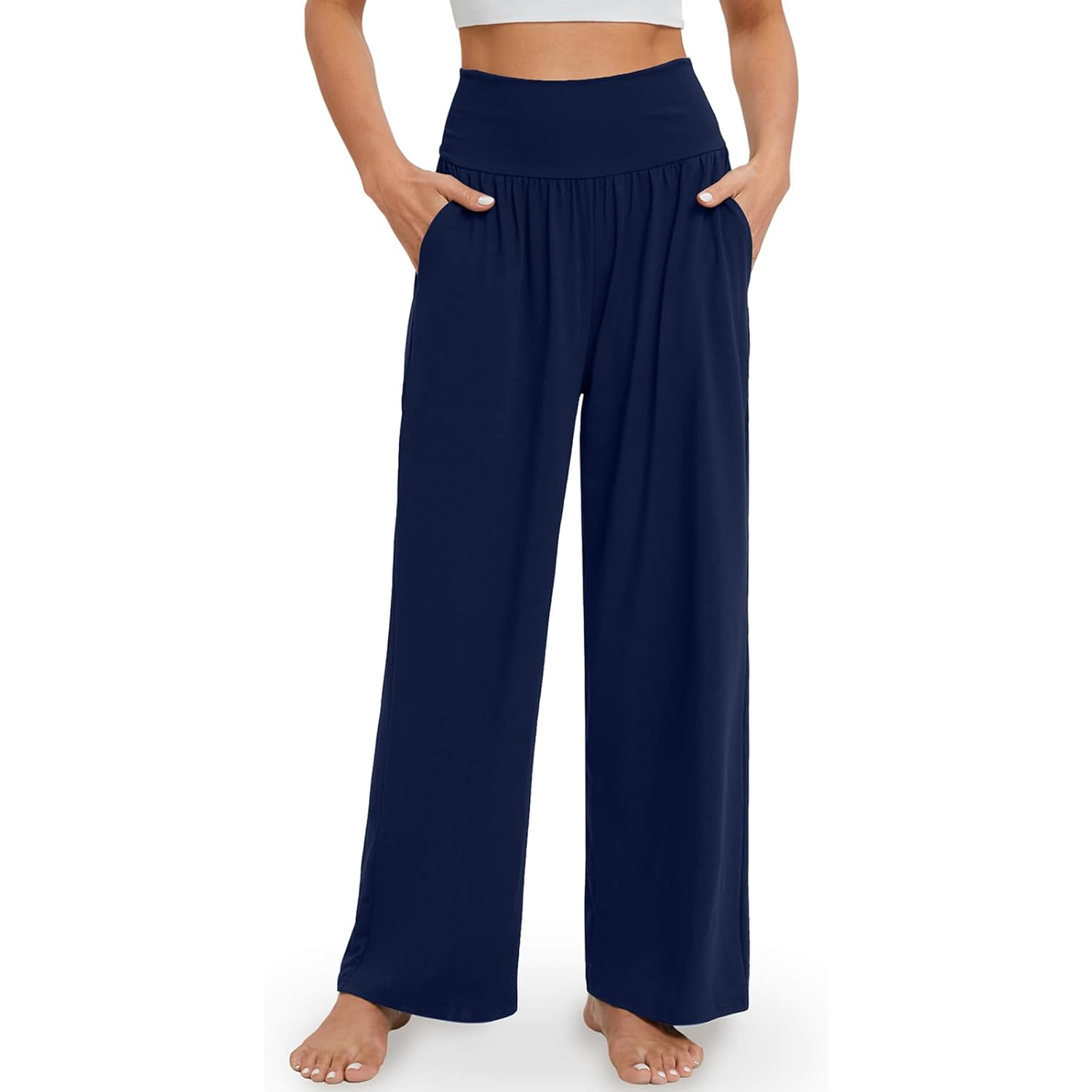 Casual Lounge Pants With Flowy Wide Design