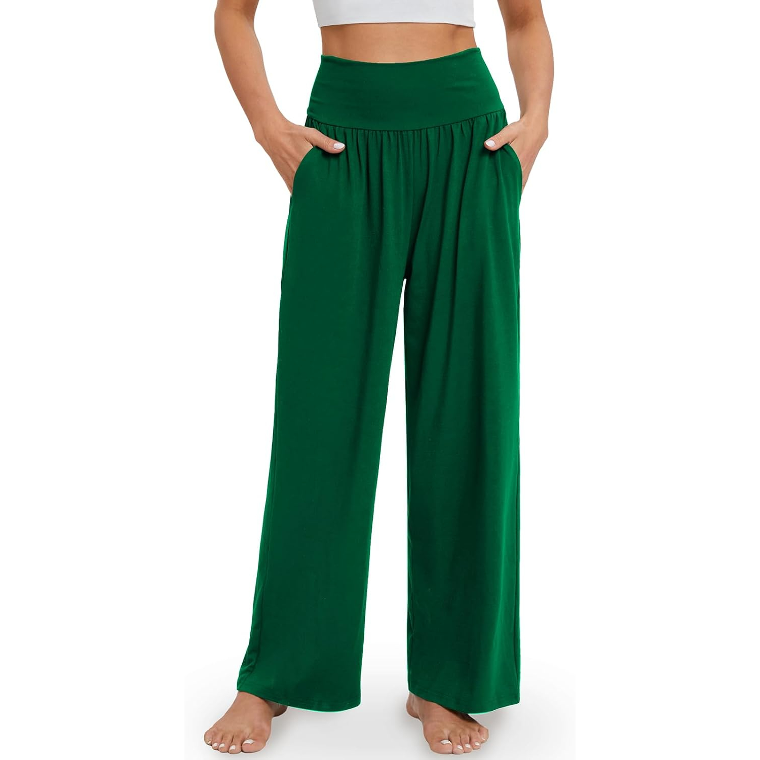 Casual Lounge Pants With Flowy Wide Design