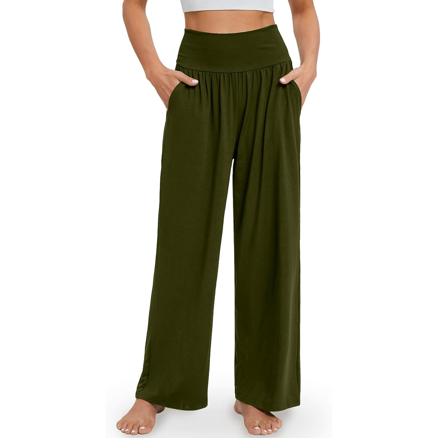 Casual Lounge Pants With Flowy Wide Design