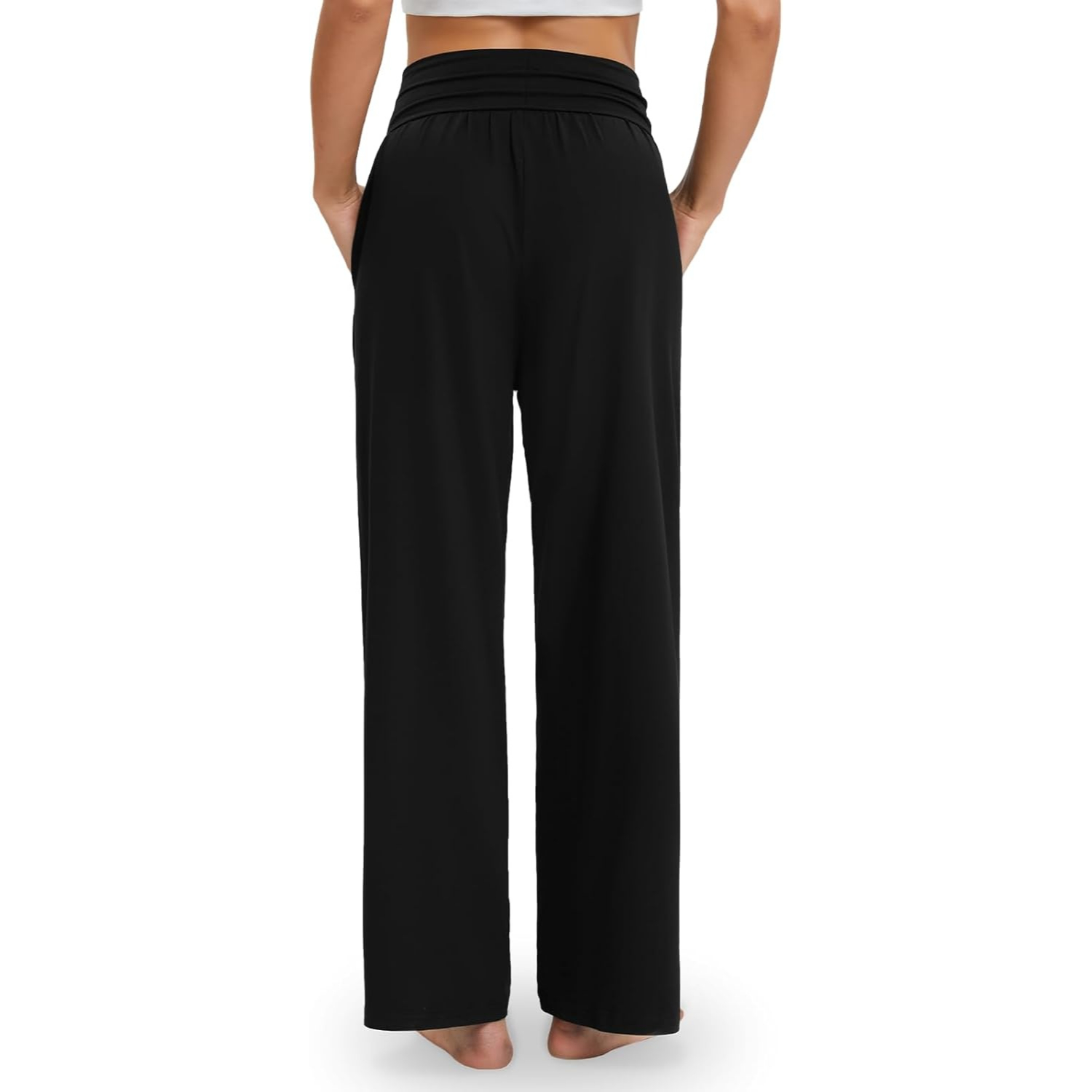 Casual Lounge Pants With Flowy Wide Design