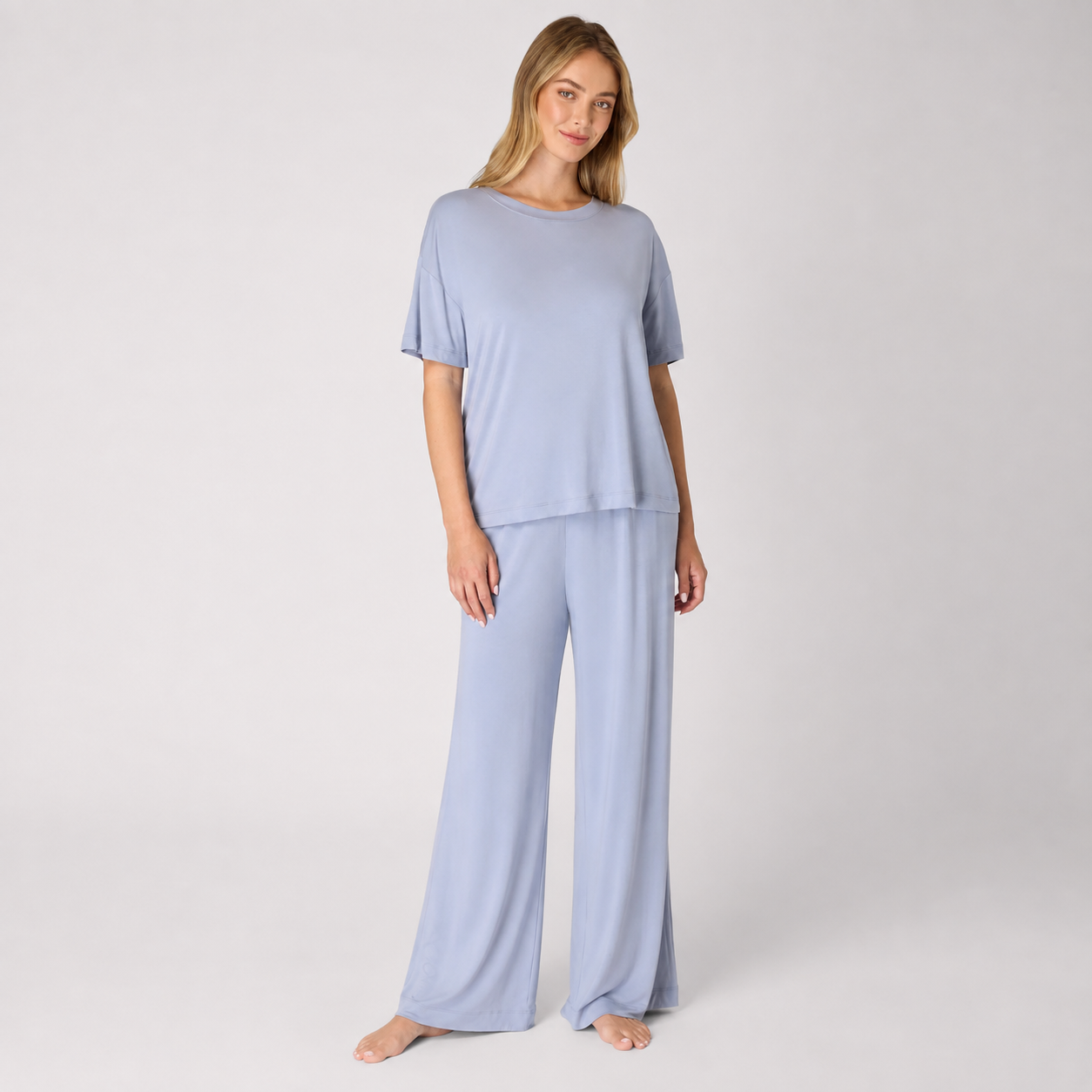 Comfortable T Shirt And Pants With Pockets Pajamas Set For Women