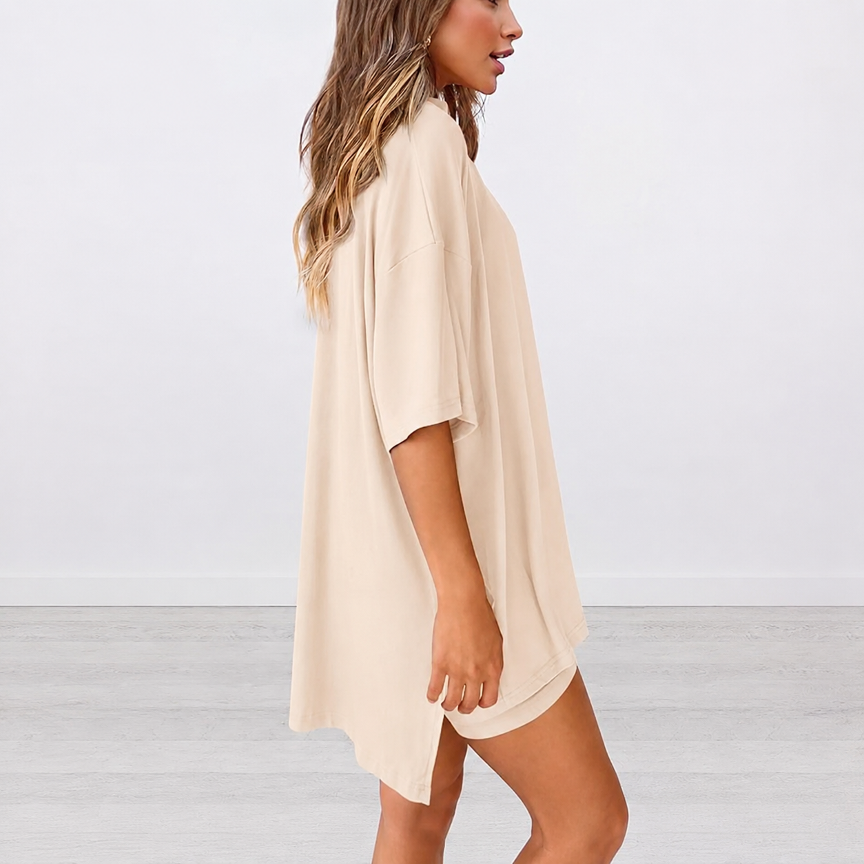 Casual Summer Solid Shorts Set Sleepwear For Women
