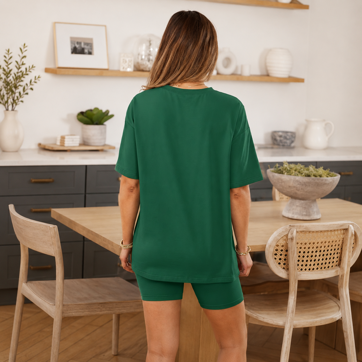 Casual Summer Solid Shorts Set Sleepwear For Women