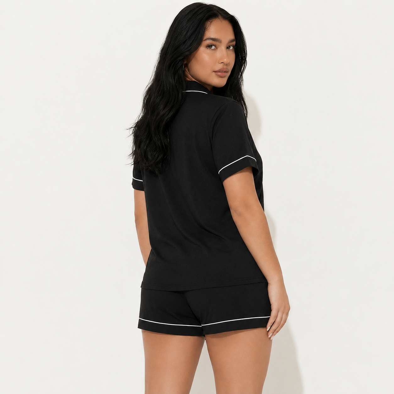 Two Piece Casual Short Sleeve Sleepwear For Women