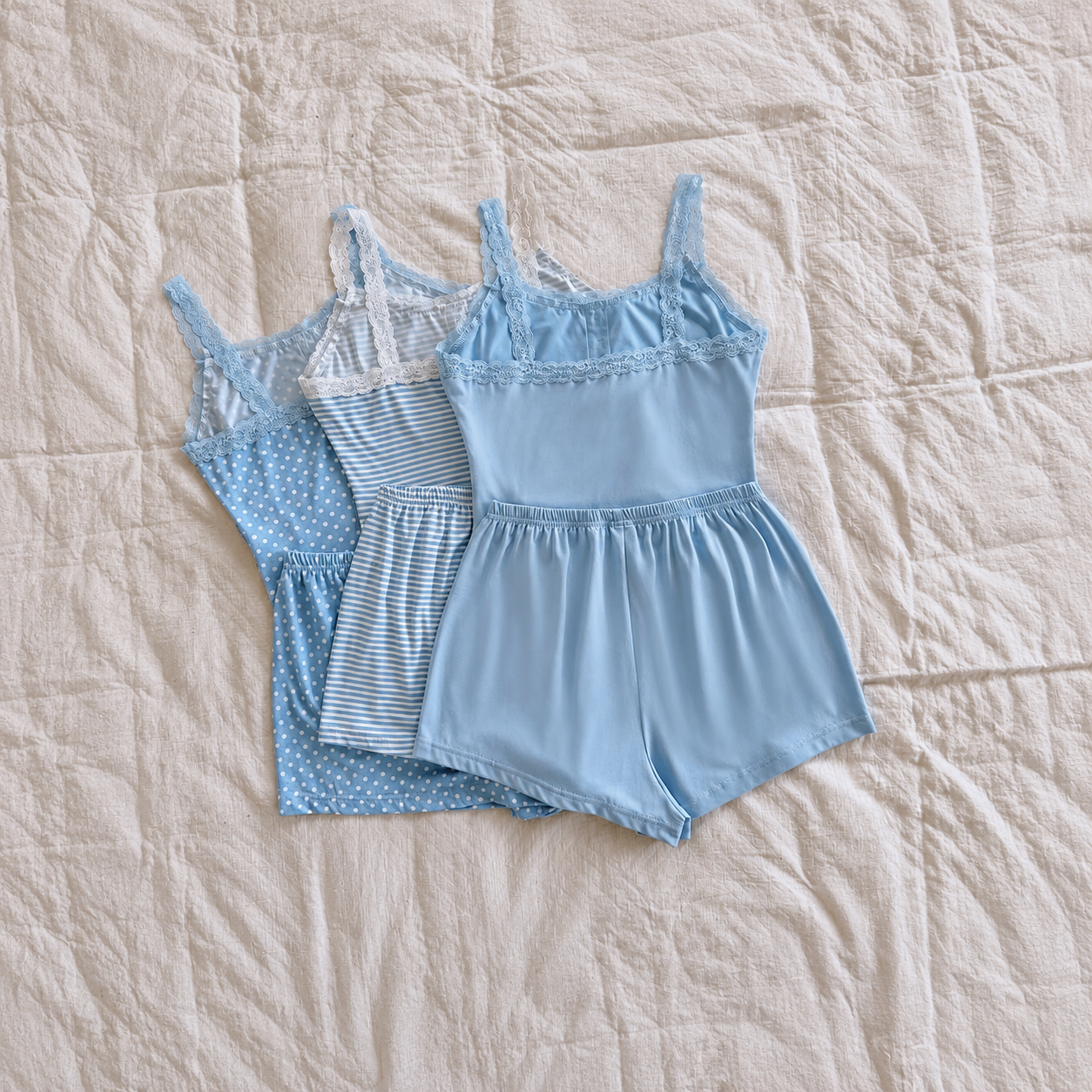Casual Fitted Cami And Shorts Sleepwear Set For Women