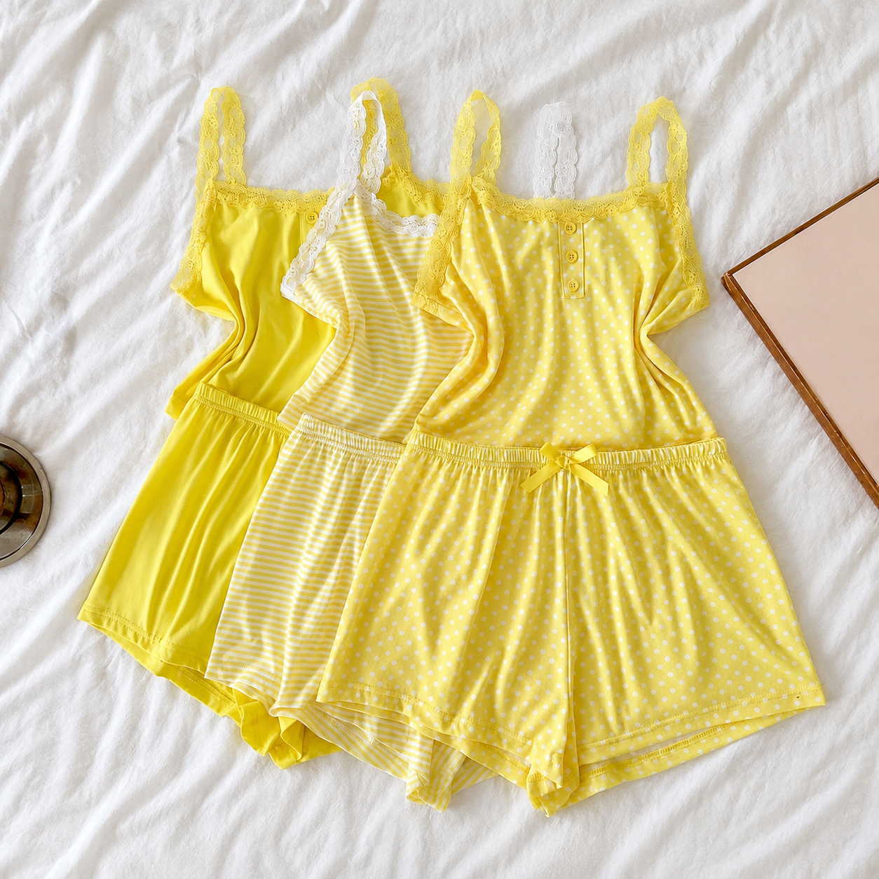 Casual Fitted Cami And Shorts Sleepwear Set For Women