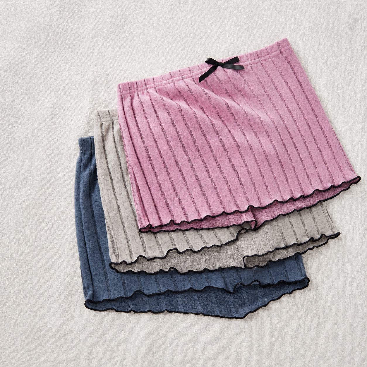 Set Of 3 Casual Sleeveless Holiday Season Cami Top And Shorts Sets For Women