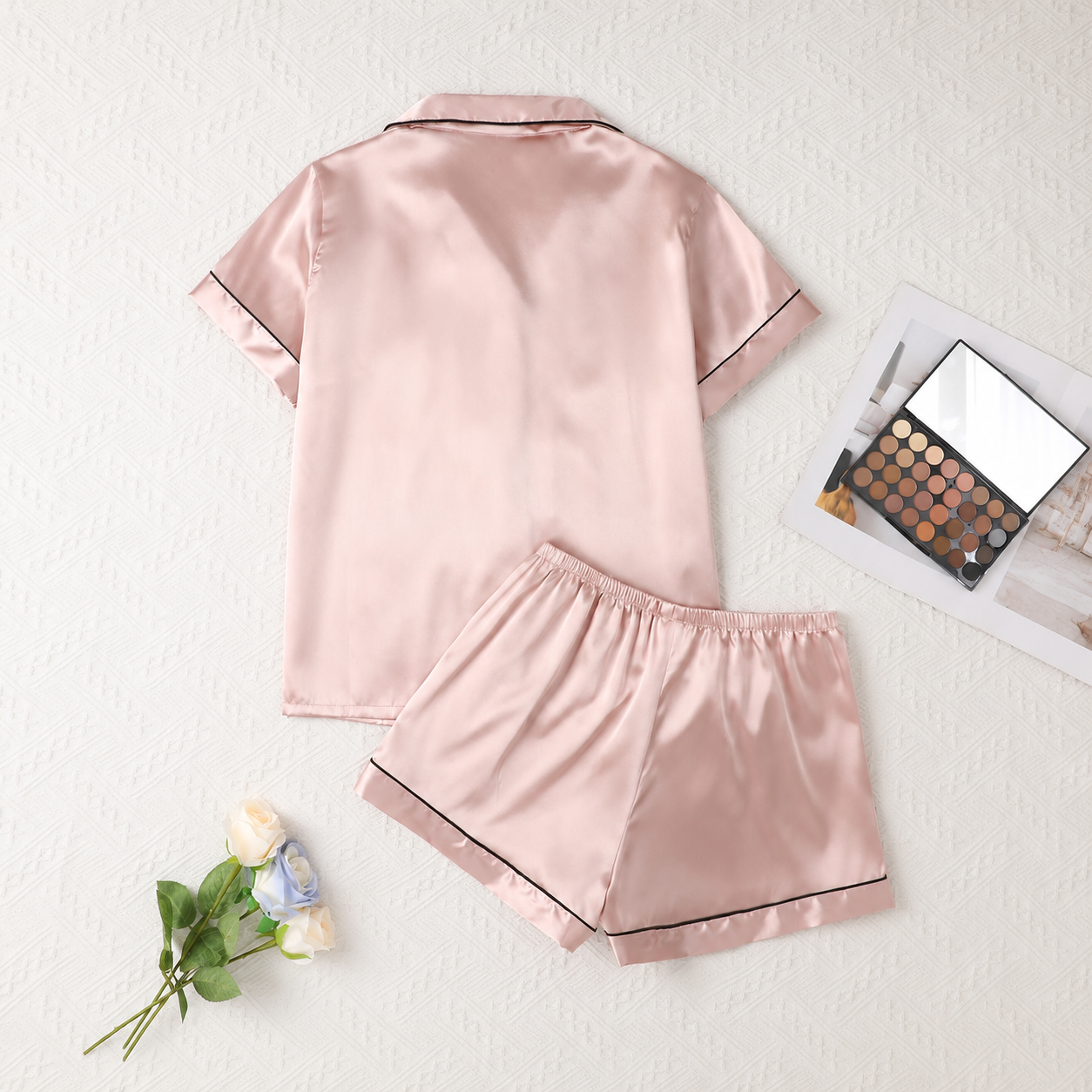 Minimalist Elegant Versatile Casual 2 Pieces Top And Shorts Set For Women