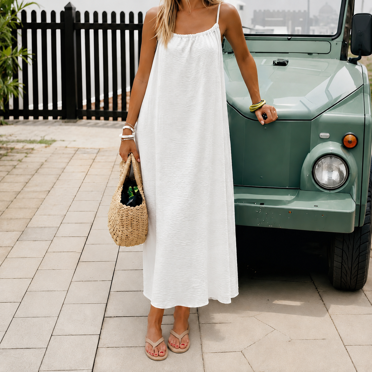 Backless Camisole Loose Vacation Long Home Skirt Dress For Women 