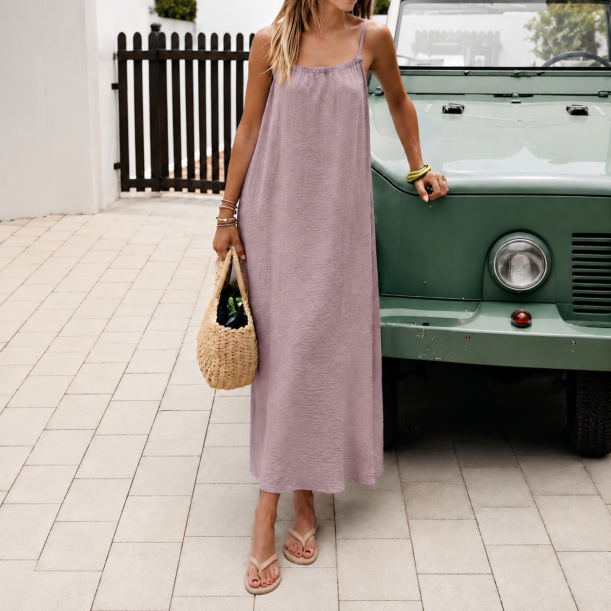 Backless Camisole Loose Vacation Long Home Skirt Dress For Women 
