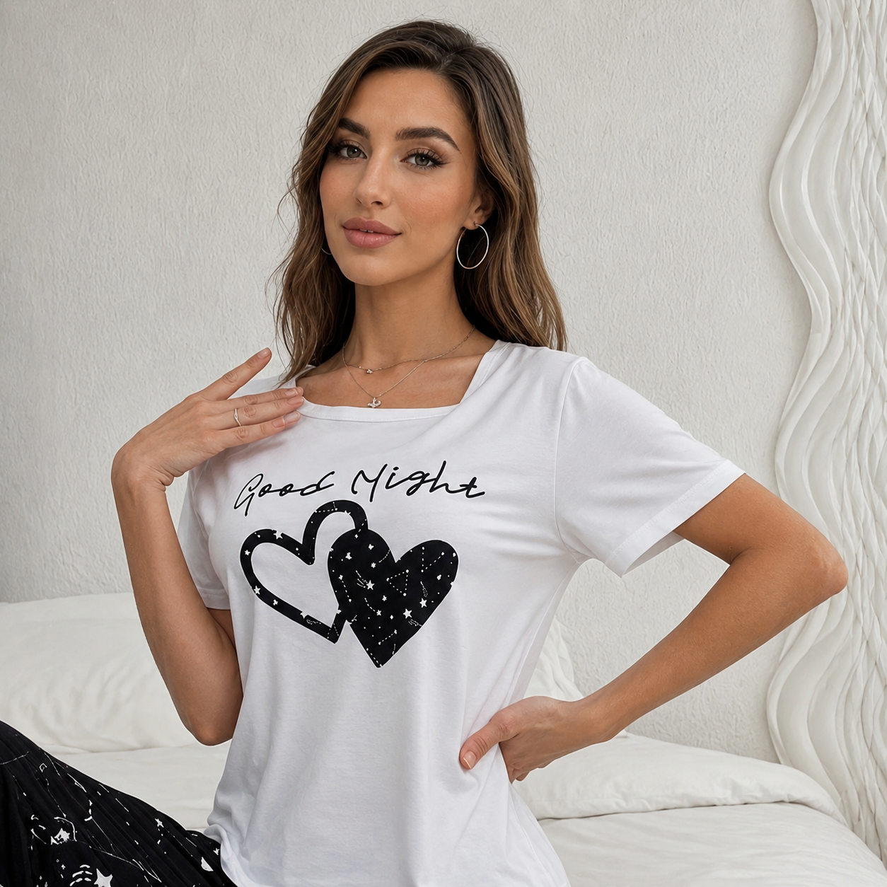 Cordate Printed Top For Women