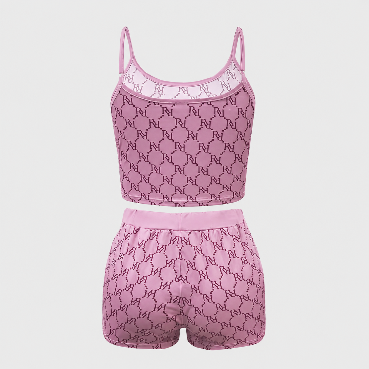  Bear Print Adjustable Strap Camisole And Shorts Set For Women