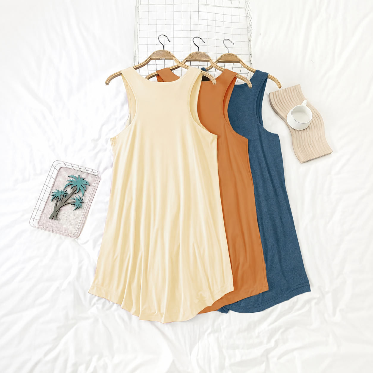 Pack Of 3 Plus Size Basic Casual Oversized Dress Set For Women