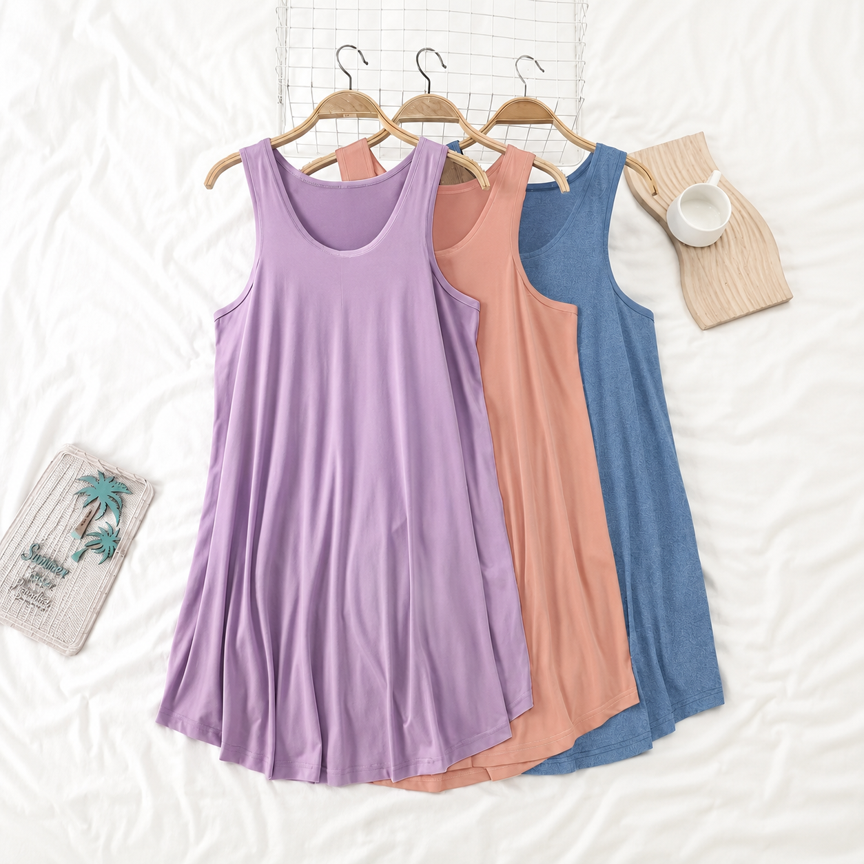 Pack Of 3 Plus Size Basic Casual Oversized Dress Set For Women