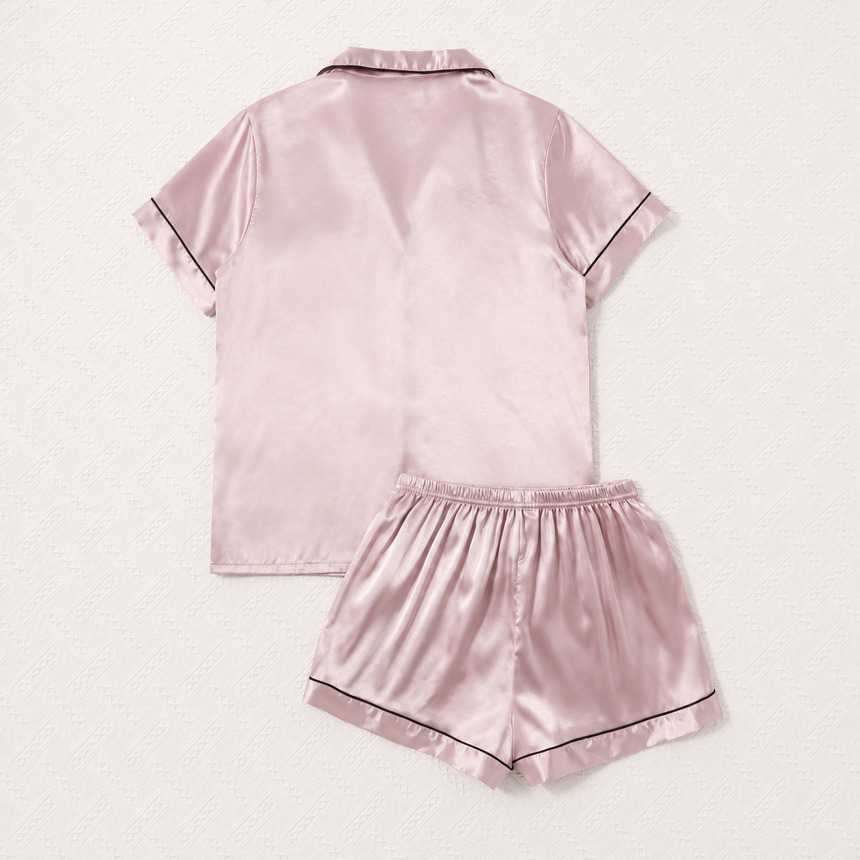 Solid Shorts Set With Pocket Buttons and Elastic Waistband Shorts For Women