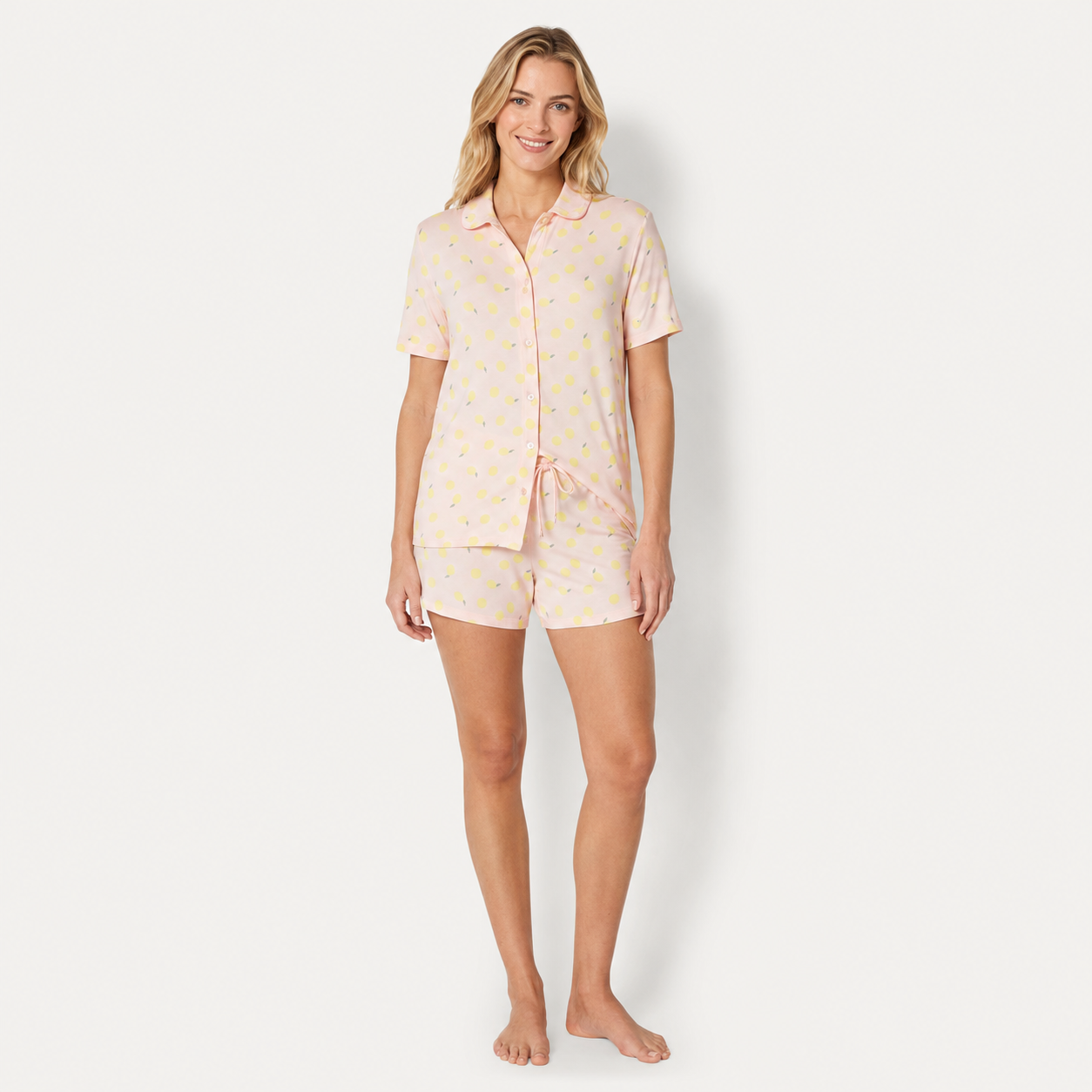 Soft Short Sleeve Pajama Set For Comfortable Everyday Sleep And Lounging For Women